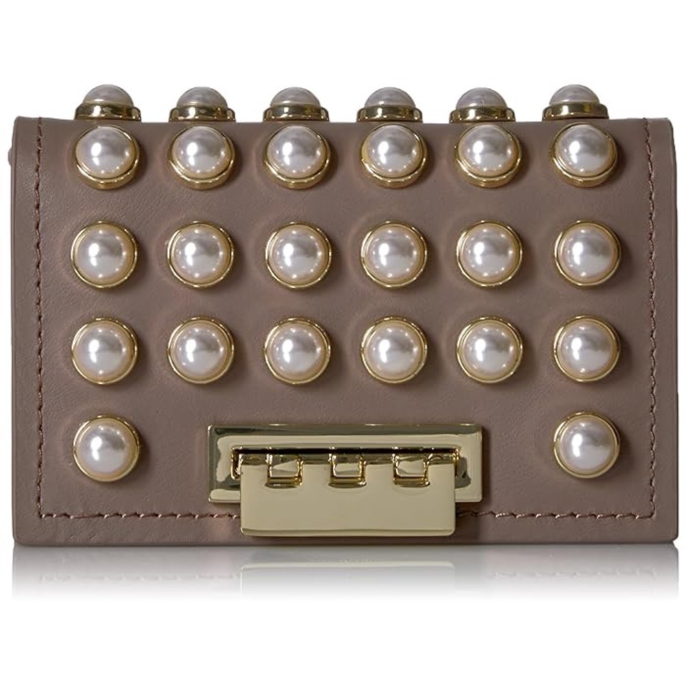 Zac Posen womens ZP4061 Earthette Card Case With Chain - Pearl Lady One Size